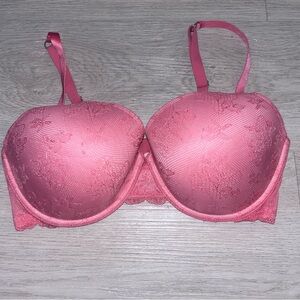 Victoria’s Secret Biofit pink lace push-up bra 36DD